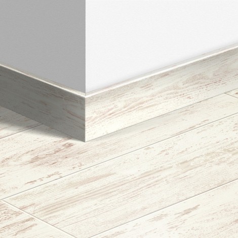 МДФ плинтус Quick-Step Parquet Сосна белая затертая (White brushed pine) QSPSKR01235 в цвет декора ламината UF1235 / U1235 / PER1235