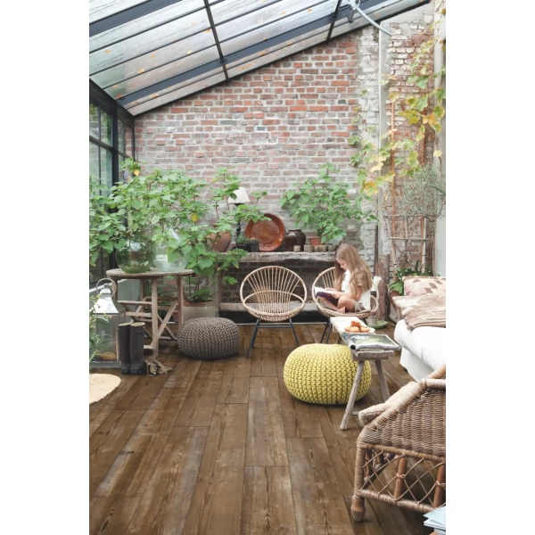 Плитка ПВХ Quick-Step Vinyl Flex Коричневая сосна коллекция Pulse Glue Plus PUGP40075