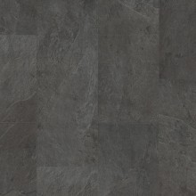 Плитка ПВХ Quick-Step Сланец чёрный коллекция Ambient Glue Plus AMGP40035