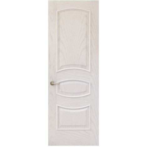 Межкомнатная дверь Sola Porte Алина Ясень белый текстурный полотно глухое Багетная серия