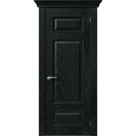 Межкомнатная дверь Sola Porte Кардинал 3 Ясень черный текстурный полотно глухое Багетная серия