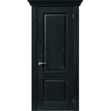 Межкомнатная дверь Sola Porte Кардинал 4 Ясень черный текстурный полотно глухое Багетная серия