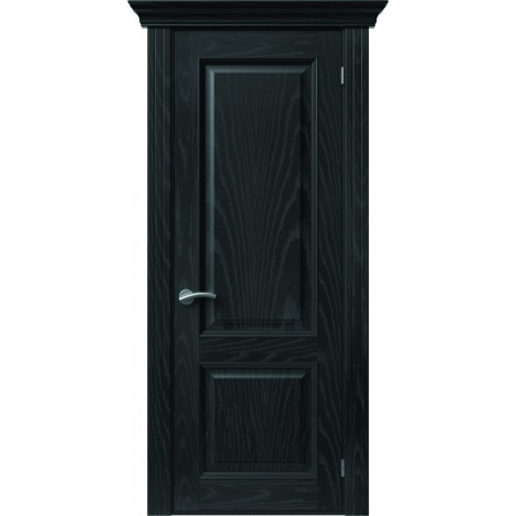 Межкомнатная дверь Sola Porte Кардинал 4 Ясень черный текстурный полотно глухое Багетная серия
