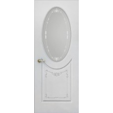 Межкомнатная дверь Sola Porte Инари Эмаль белая полотно с остеклением серия Фреза
