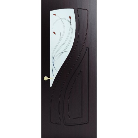 Межкомнатная дверь Sola Porte Лана Венге лак полотно с остеклением серия Фреза