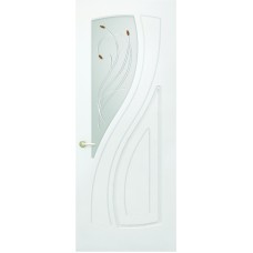 Межкомнатная дверь Sola Porte Лана Эмаль белая полотно с остеклением серия Фреза