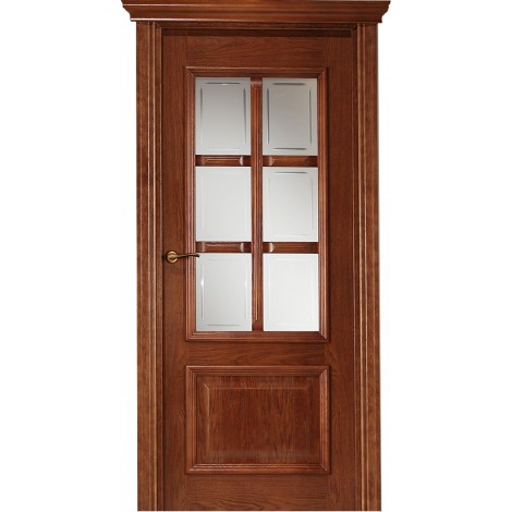 Межкомнатная дверь Свобода 302 Африкано 15.03 полотно с остеклением решетка вид стекла ст.18 (2000х900) коллекция Eletti