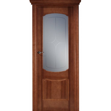 Межкомнатная дверь Свобода 750 Итальянский орех 12.01 полотно c полотно с осеклением вид стекла ст.3 (2000х900) коллекция Valdo