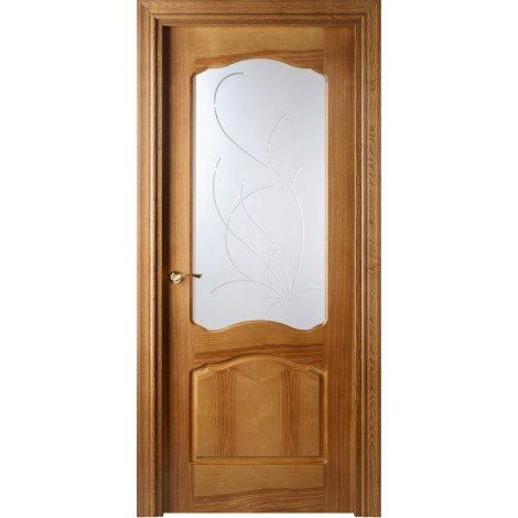 Межкомнатная дверь Свобода 781 Орех 06.01 полотно c полотно с осеклением вид стекла ст.6 (2000х900) коллекция Valdo