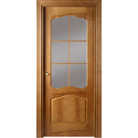 Межкомнатная дверь Свобода 781 Орех 06.01 полотно с осеклением решетка вид стекла ст.1 (2000х900) коллекция Valdo
