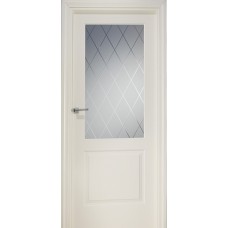 Межкомнатная дверь Свобода 840 Магнолия 9010 полотно глухое с остеклением вид стекла ст.8 (2000х900) коллекция Valdo