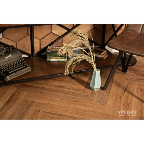 ПВХ плитка VinilAm Паркет Де Вилль коллекция Parquet Herringbone IS11210